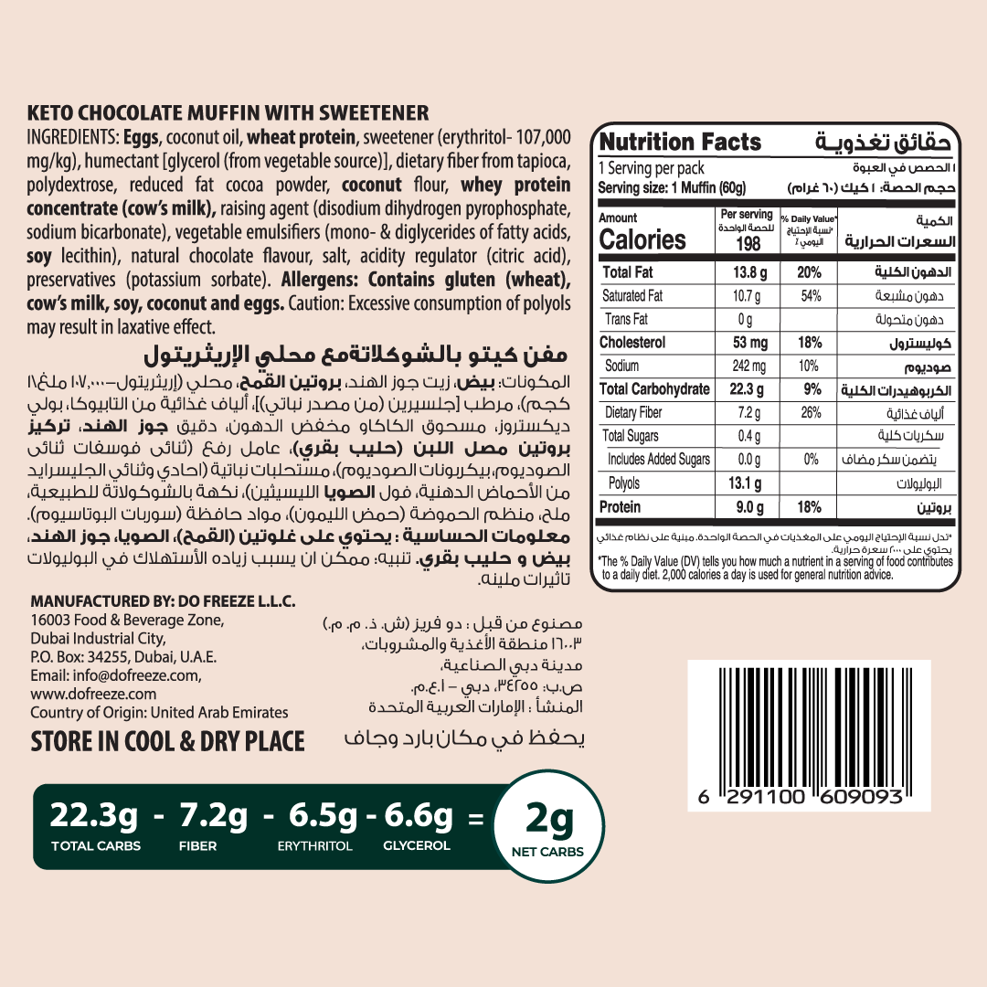 Befit Keto Chocolate Muffin - 60gm