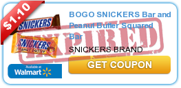 BOGO SNICKERS Bar and Peanut Butter Squared Bar