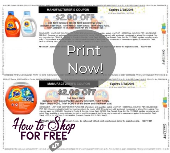 Tide Coupons How To Shop For Free With Kathy Spencer